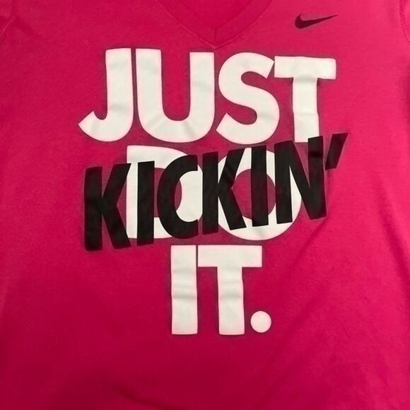 2 pc Nike workout lot. 1 pair Medium black leggings & 1 size small dry fit tee - Picture 6 of 10